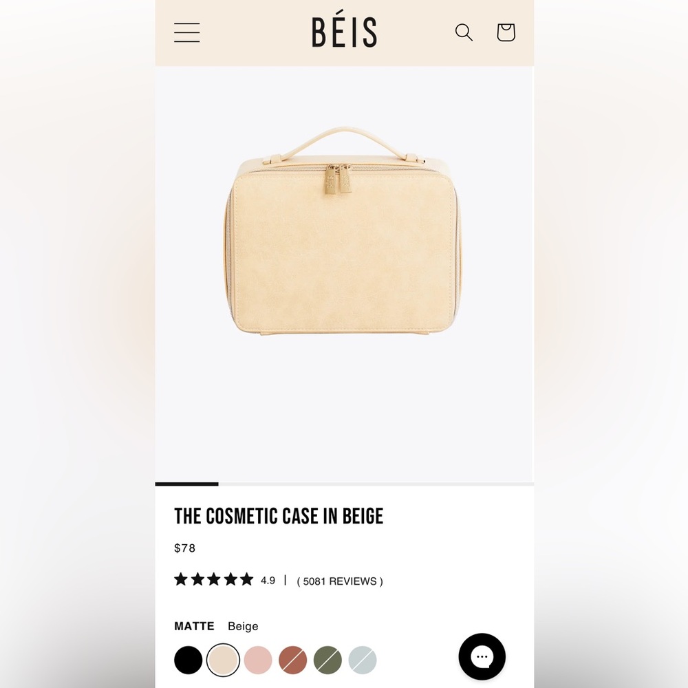 BÉIS The Cosmetic Case 
in Beige
